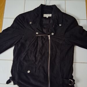 Balzac Paris Rare Biker Style Veloure & Suede Jacket Womens Size Medium